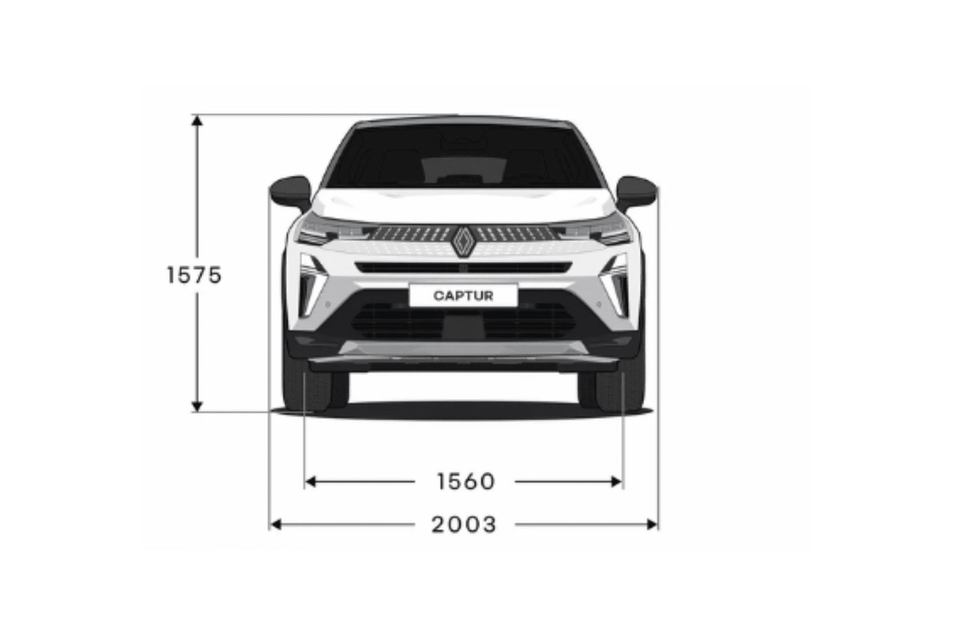 Renault Captur afmetingen, Stam Renault