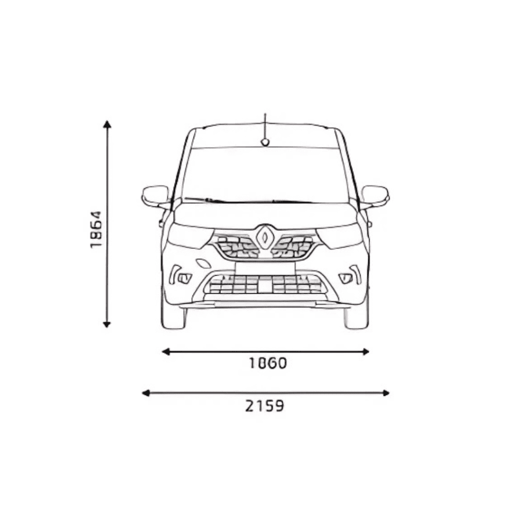 Kangoo E-Tech electric afmetingen, Stam Renault