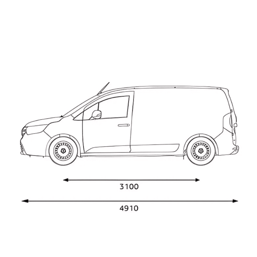 Kangoo E-Tech electric afmetingen, Stam Renault