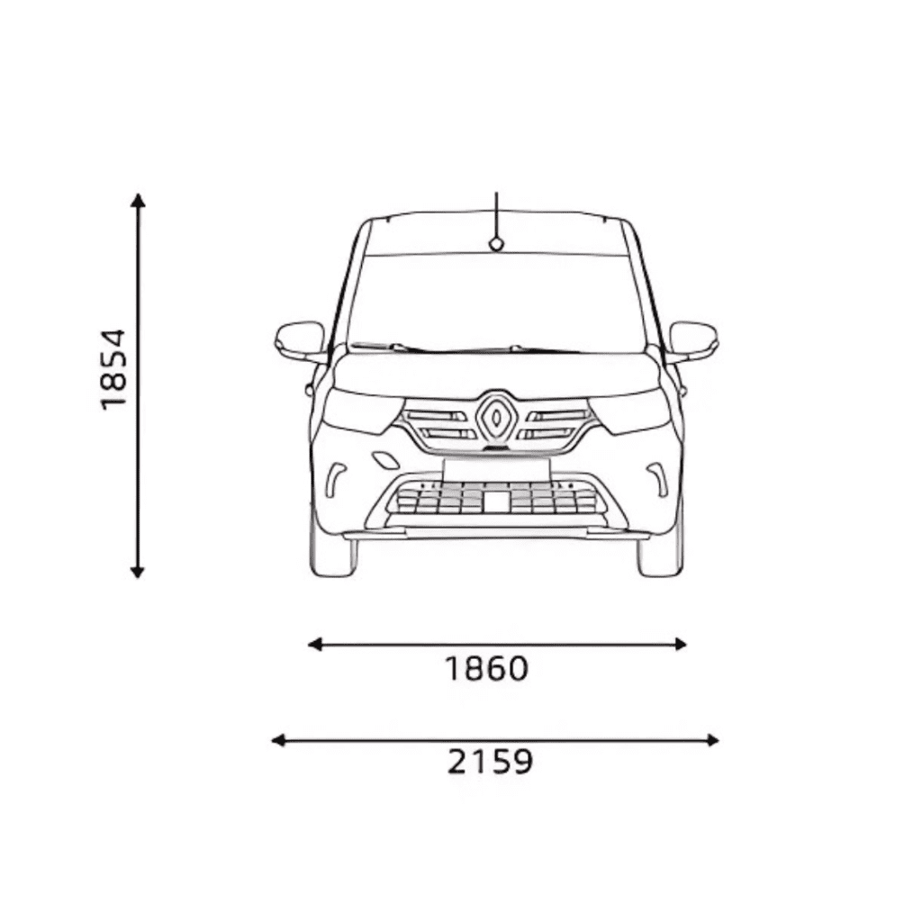 Kangoo E-Tech electric afmetingen, Stam Renault