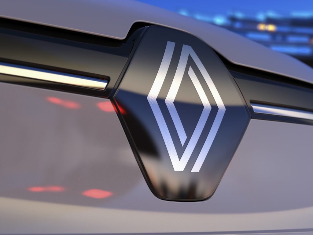 Renault Megane E-Tech electric logo, Stam Renault
