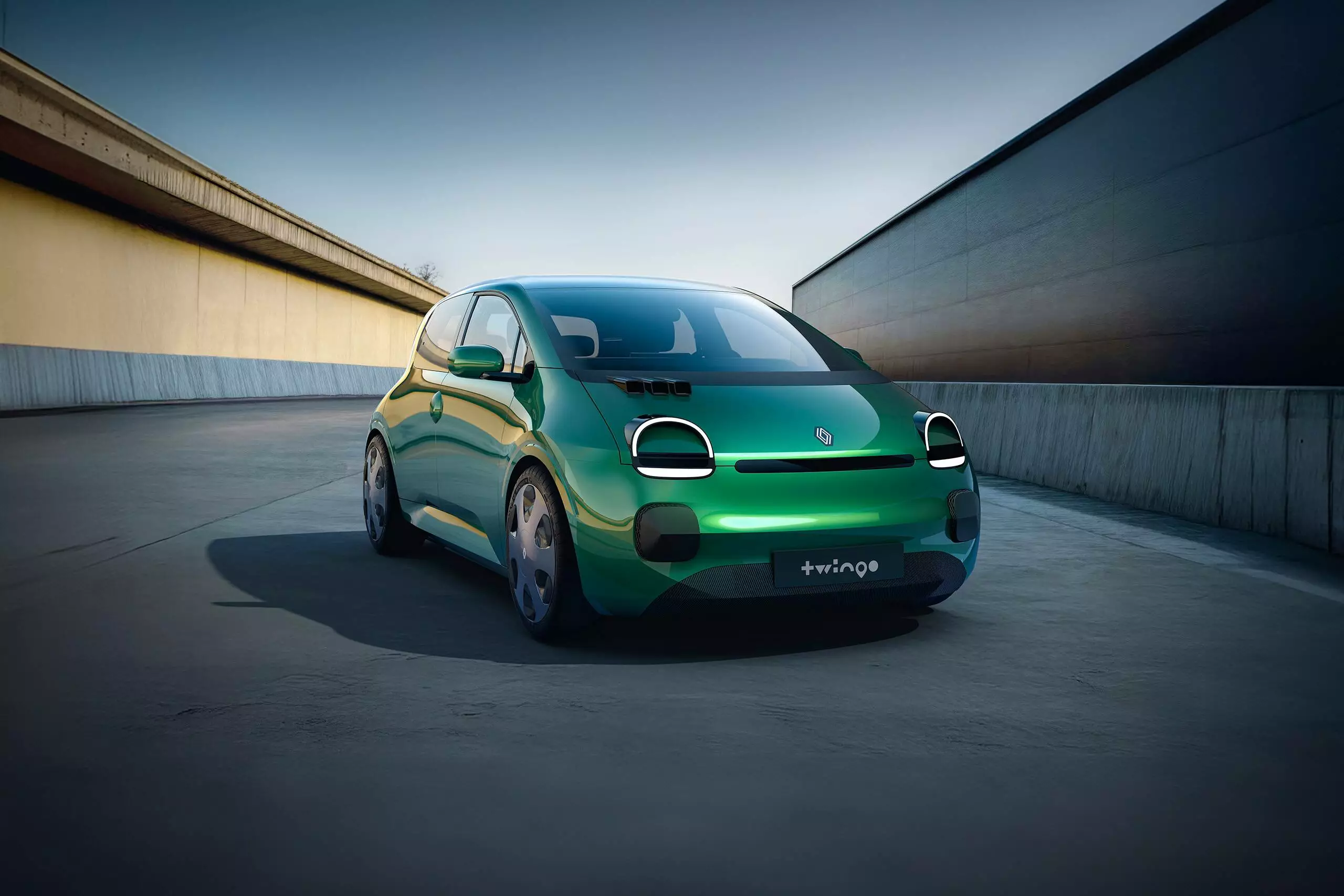 Renault Twingo E-Tech electric nieuw voorkant, Stam Renault
