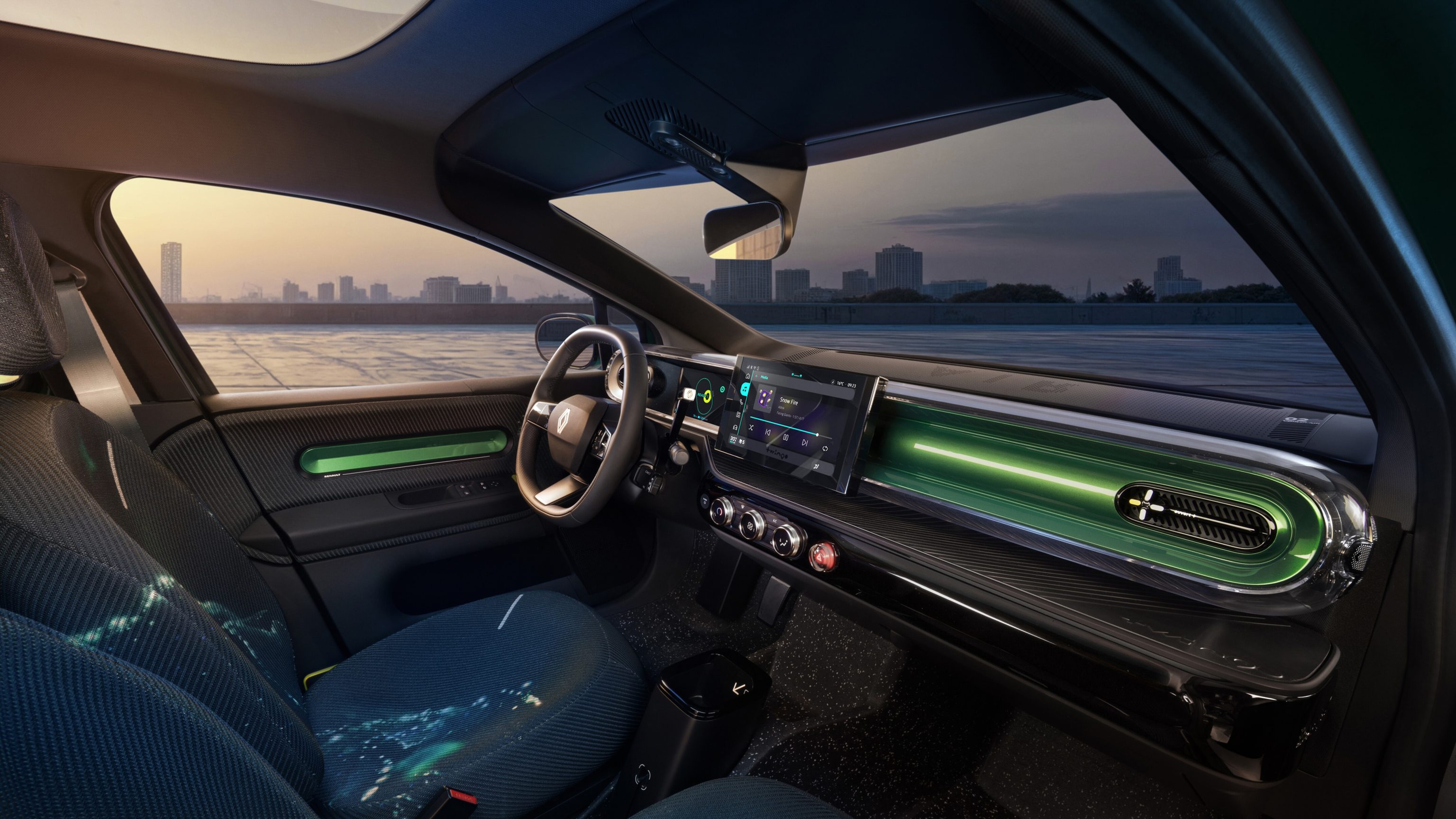 Renault Twingo E-Tech electric nieuw dashboard, Stam Renault