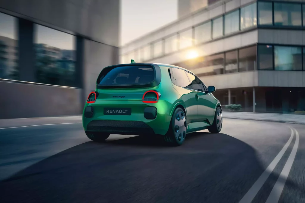 Renault Twingo E-Tech electric nieuw achterkant, Stam Renault