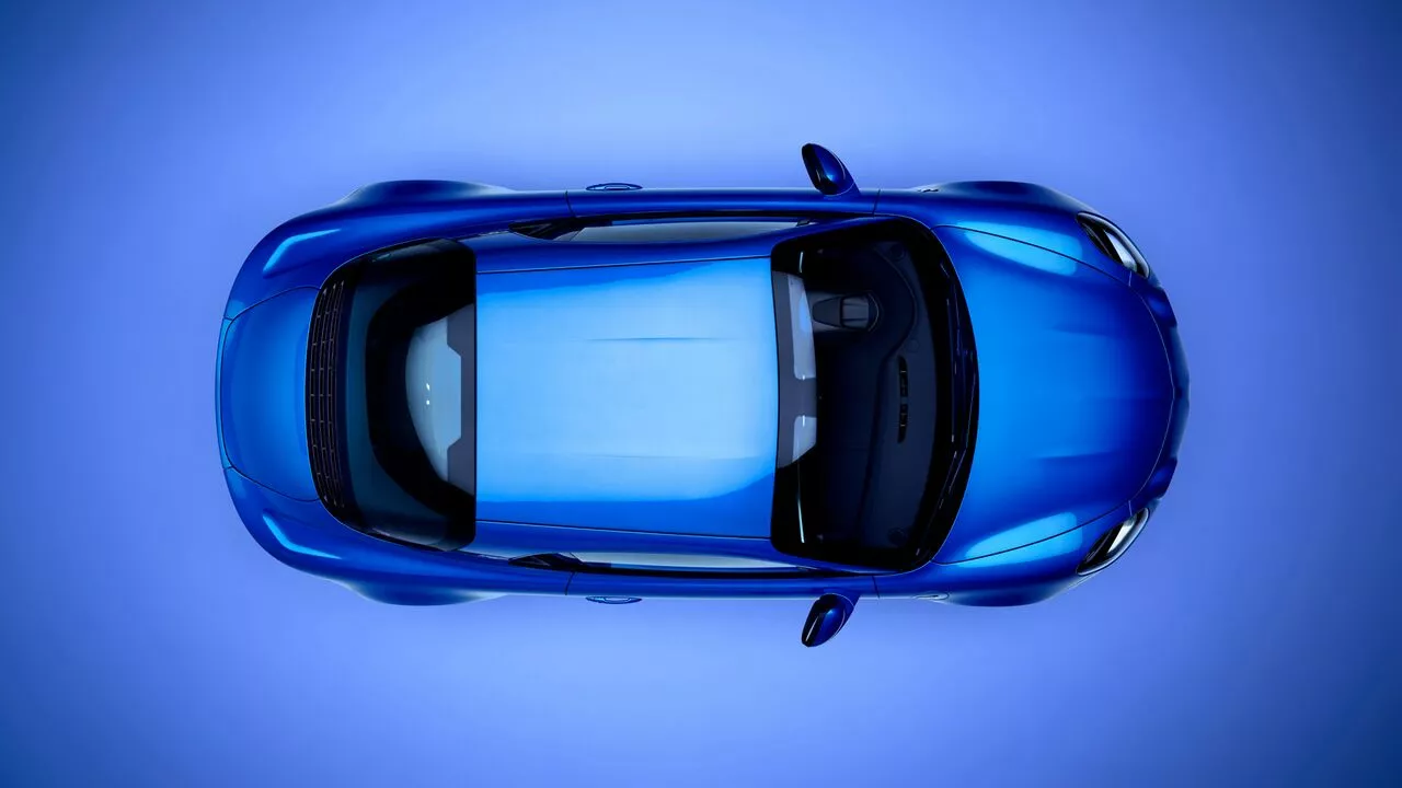 Alpine A110 bovenaanzicht, Alpine Store Soestdijk