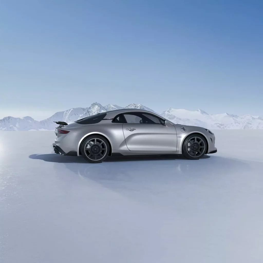 Alpine A110 R70 slider matte grijs zijkant, Alpine Store Soestdijk
