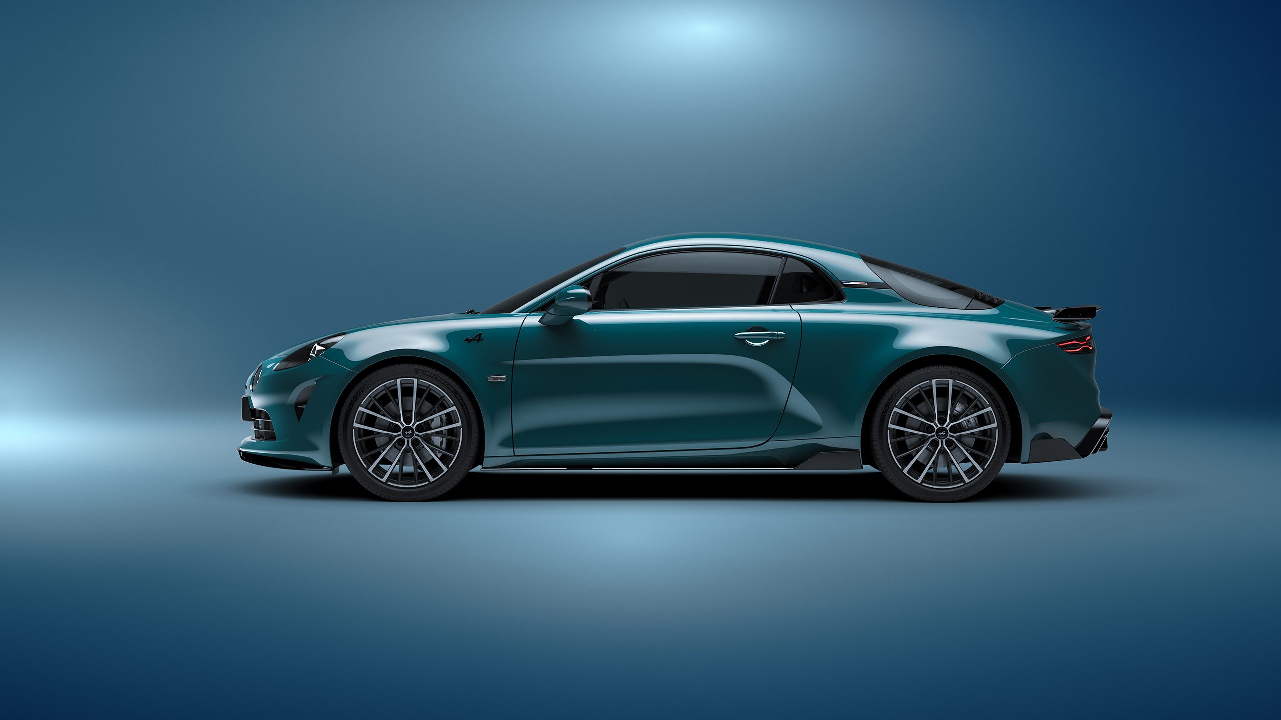 Alpine A110 GTS header zijkant, Alpine Store Soestdijk