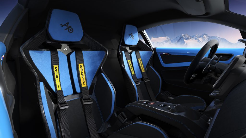 Alpine A110 R70 slider binnenkant stoelen blauw, Alpine Store Soestdijk
