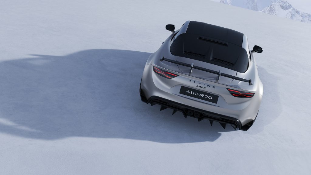 Alpine A110 R70 slider achterkant spoiler, Alpine Store Soestdijk