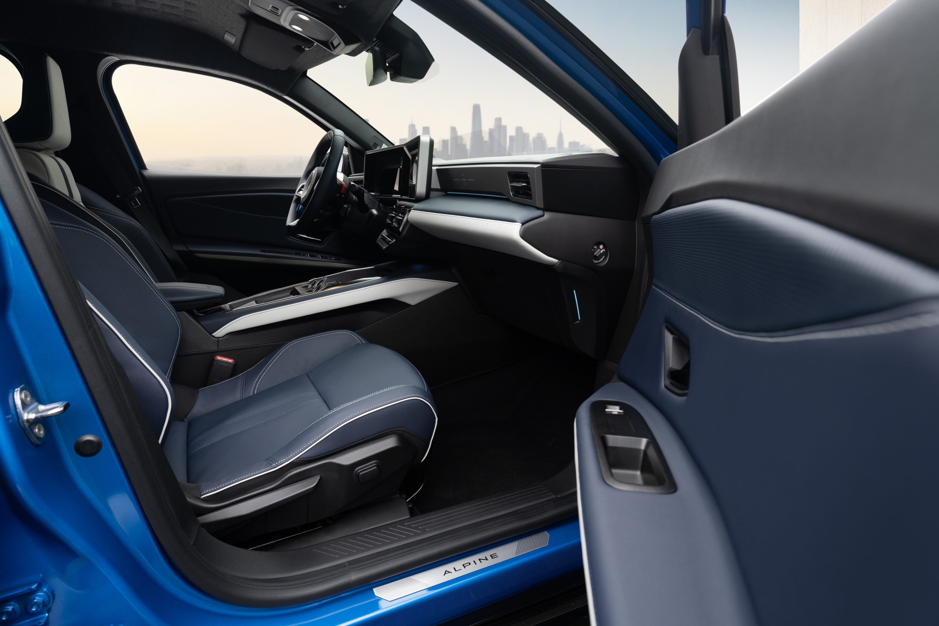 Alpine A290 GTS blue binnenkant, slider Alpine Store Soestdijk