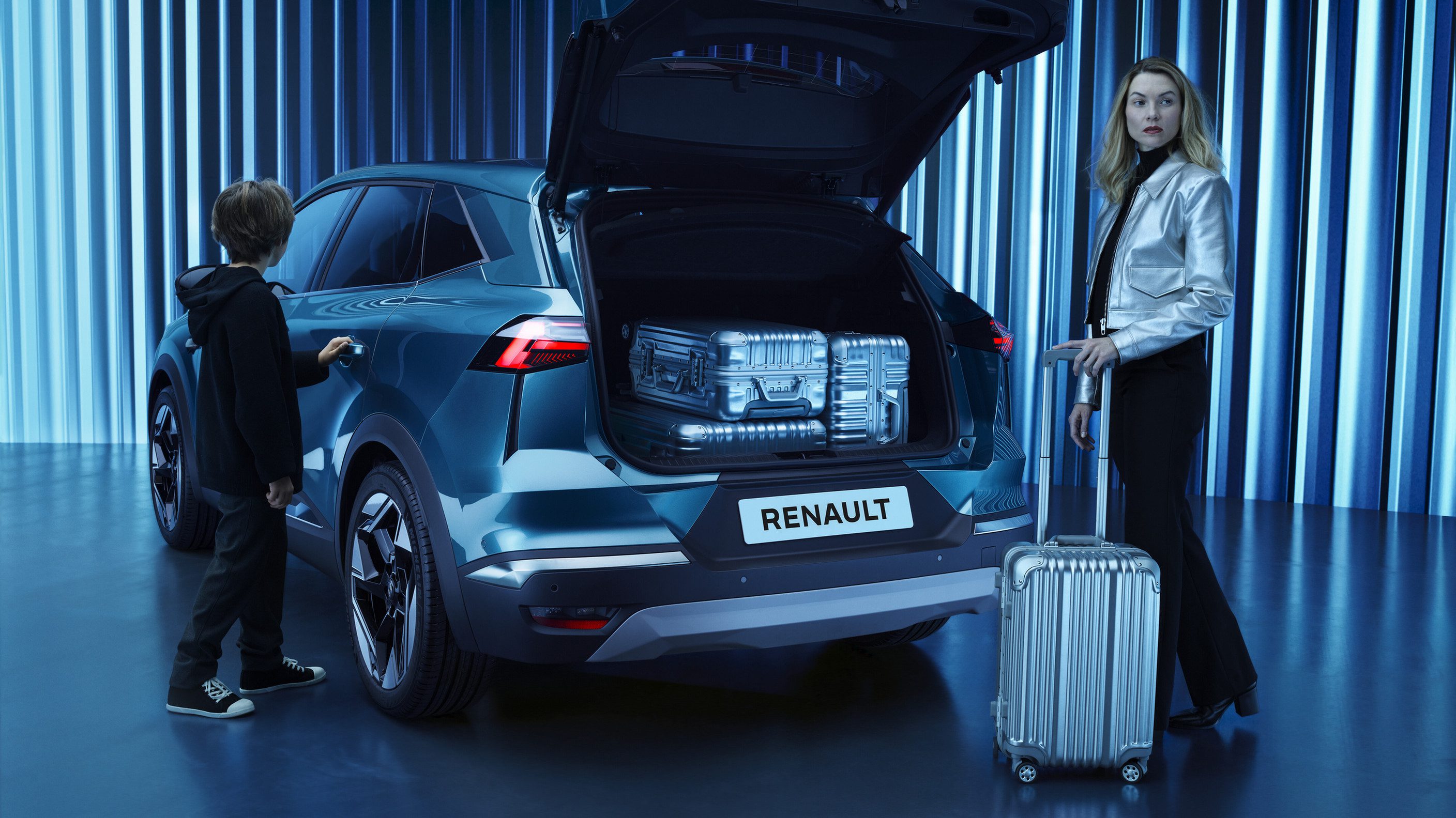 Renault Symbioz achterbak. Stam Renault